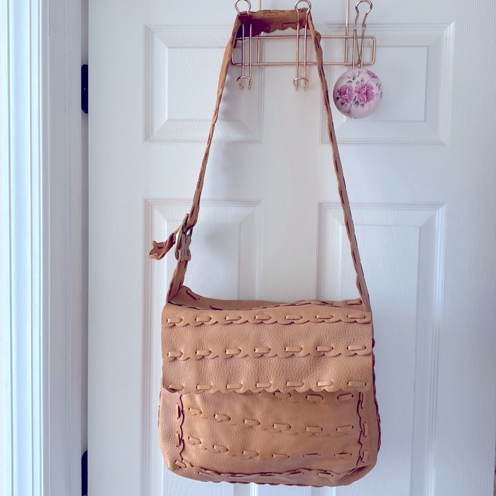 Bohemian Leather Messenger Bag
